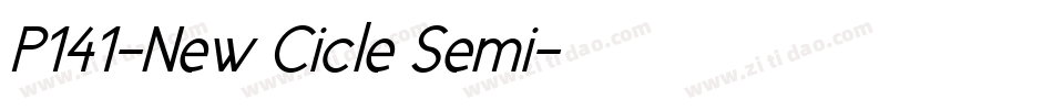 P141-New Cicle Semi字体转换